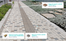 Bloque de cemento cuadrado mediano guía 6